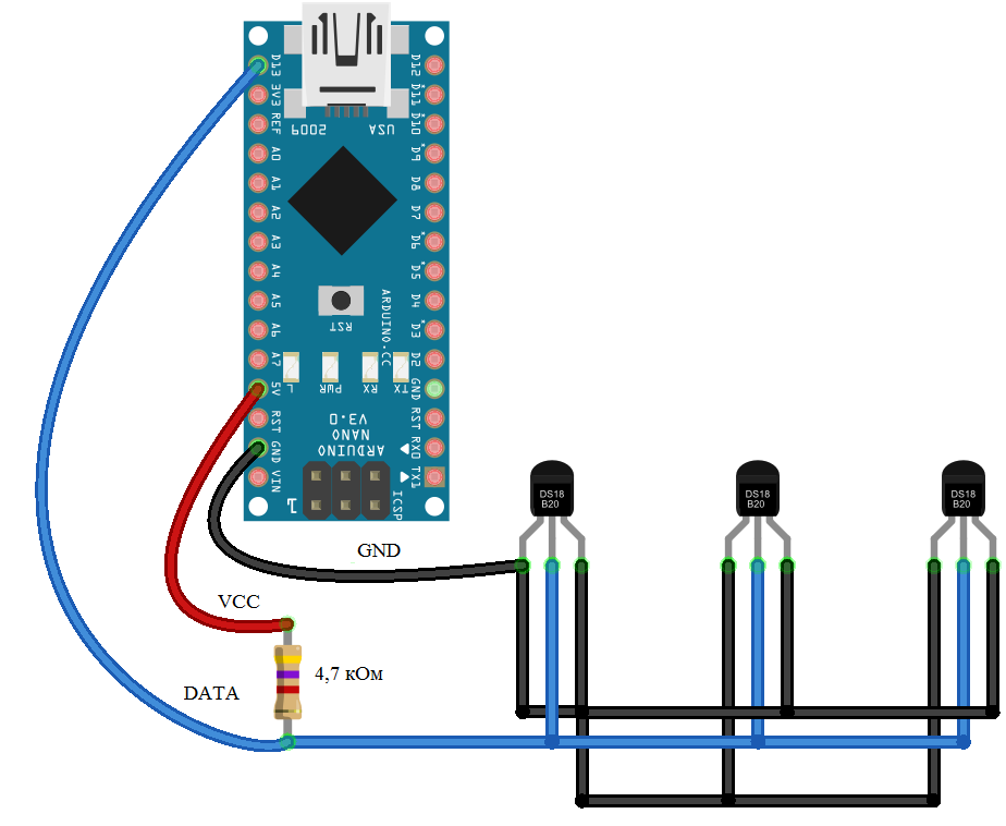 Onewire h. Цифровой датчик ds18b20. Ds18b20 паразитное питание. Arduino Dallas ds18b20. Датчик ds18b20-2,5.